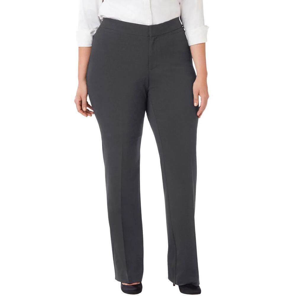 NWT Catherine's right fit curvy 20W black comfort waist pants high rise casual